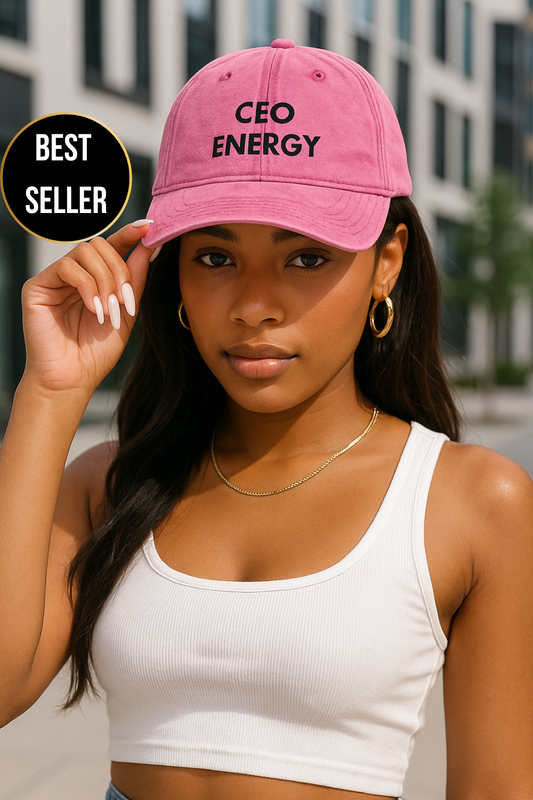 Embroidered Cap-Pink Vintage Hat